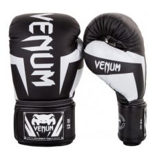 Боксерские перчатки  VENUM ELITE BOXING GLOVES - BLACK/WHITE Боксерские перчатки  VENUM ELITE BOXING GLOVES - BLACK/WHITE